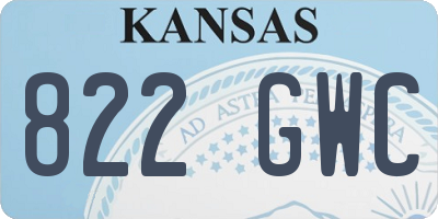 KS license plate 822GWC