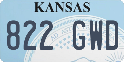 KS license plate 822GWD