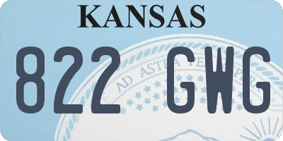 KS license plate 822GWG