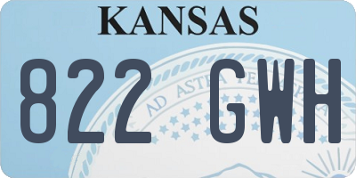 KS license plate 822GWH