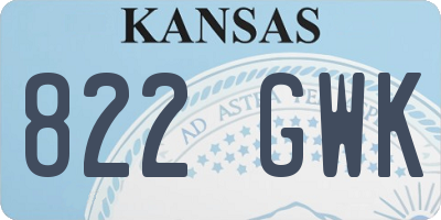 KS license plate 822GWK