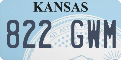 KS license plate 822GWM