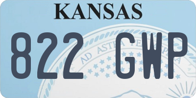 KS license plate 822GWP