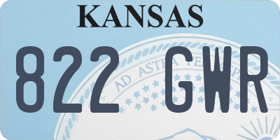 KS license plate 822GWR