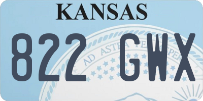 KS license plate 822GWX