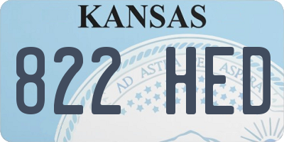 KS license plate 822HED