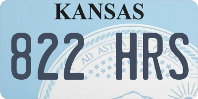 KS license plate 822HRS