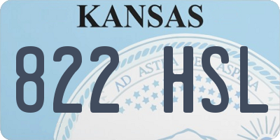 KS license plate 822HSL