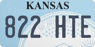 KS license plate 822HTE