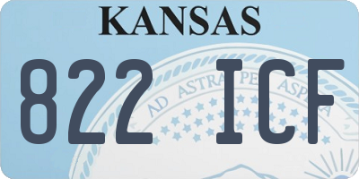 KS license plate 822ICF