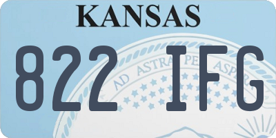 KS license plate 822IFG