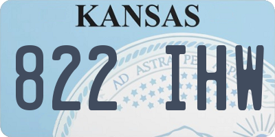 KS license plate 822IHW