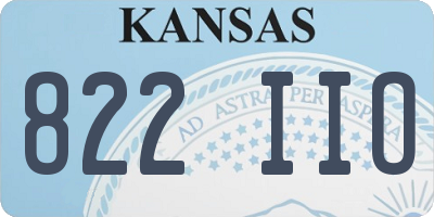 KS license plate 822IIO