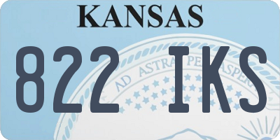 KS license plate 822IKS