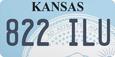 KS license plate 822ILU