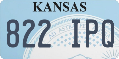 KS license plate 822IPQ