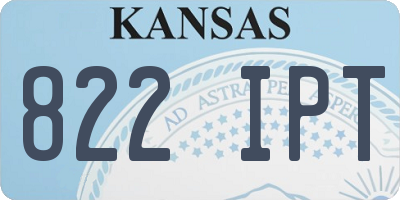 KS license plate 822IPT