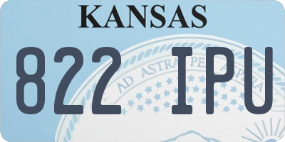 KS license plate 822IPU