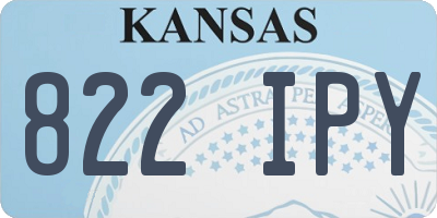 KS license plate 822IPY
