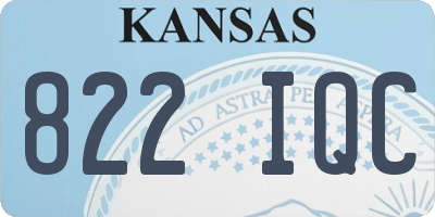 KS license plate 822IQC