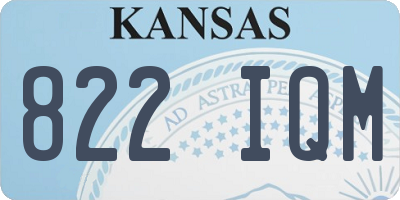 KS license plate 822IQM