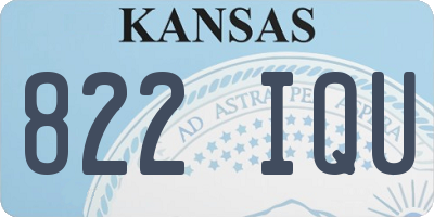KS license plate 822IQU