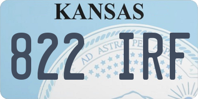 KS license plate 822IRF