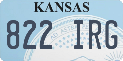 KS license plate 822IRG