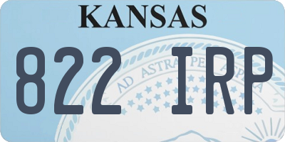 KS license plate 822IRP