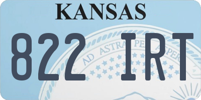 KS license plate 822IRT