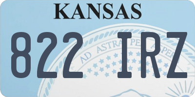 KS license plate 822IRZ