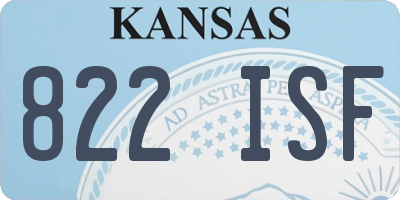 KS license plate 822ISF