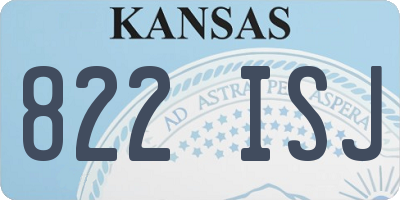 KS license plate 822ISJ