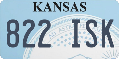 KS license plate 822ISK