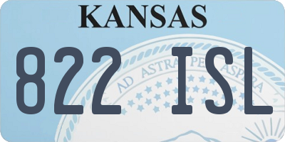 KS license plate 822ISL