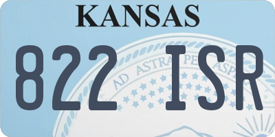 KS license plate 822ISR