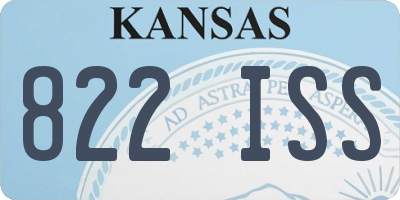 KS license plate 822ISS