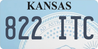 KS license plate 822ITC