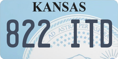 KS license plate 822ITD