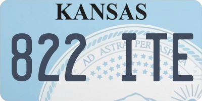 KS license plate 822ITE
