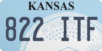 KS license plate 822ITF