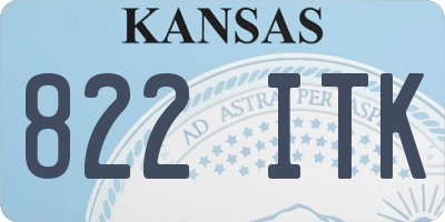 KS license plate 822ITK