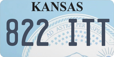 KS license plate 822ITT