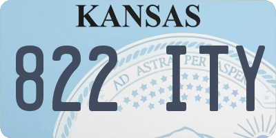 KS license plate 822ITY
