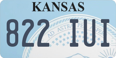KS license plate 822IUI