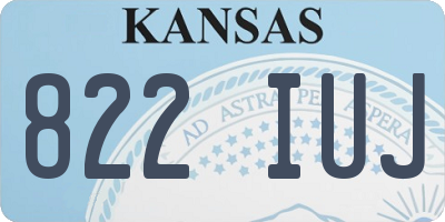 KS license plate 822IUJ