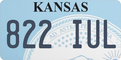 KS license plate 822IUL