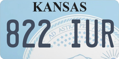 KS license plate 822IUR