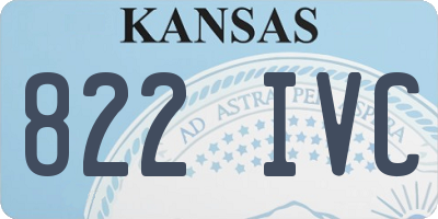KS license plate 822IVC