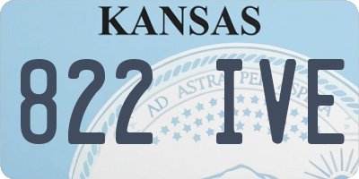 KS license plate 822IVE